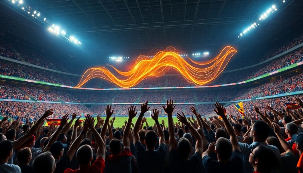 Футбол и музыка: синергия атмосферы на стадионе - иллюстрация