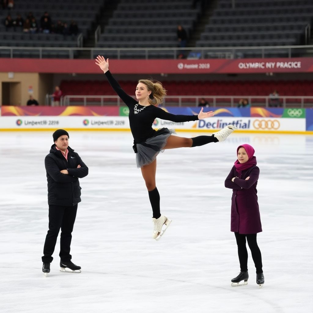 Петросян поразила четверным прыжком на первой олимпийской тренировке у Тутберидзе